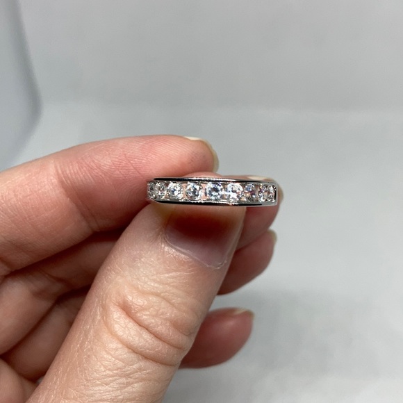 NWT Simulated Diamonds sterling silver ring J-63,64 - Picture 4 of 9